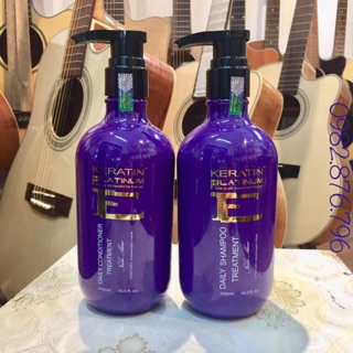 [Chính Hãng] [Giá rẻ] Gội xả phục hồi Keratin Platinum siêu mềm mượt và suôn tóc