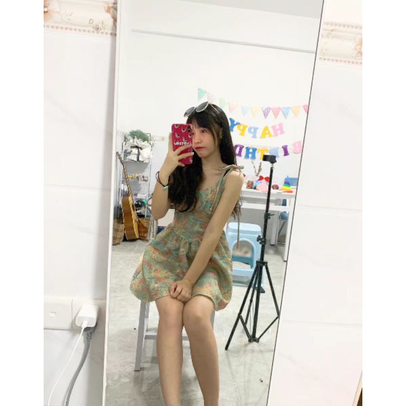 (L215) Đầm hai dây chiết eo hàng order (có ảnh thật và bảng size ở cuối) | BigBuy360 - bigbuy360.vn