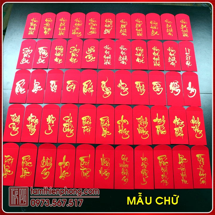 Mẫu Mới 2024 | Viết Theo Yêu Cầu | Bao Lì Xì Đỏ | Phông Lì Xì Đỏ