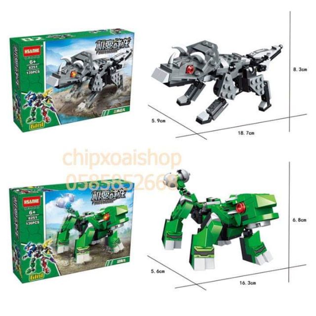 Lego Ghép Hình Robot Chiến Binh 6 Khủng Long Lego 6251 Chi Tiết