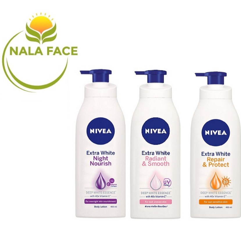 Sữa Dưỡng Thể Trắng Da Nivea Ngày - Đêm 350ml - 400ml