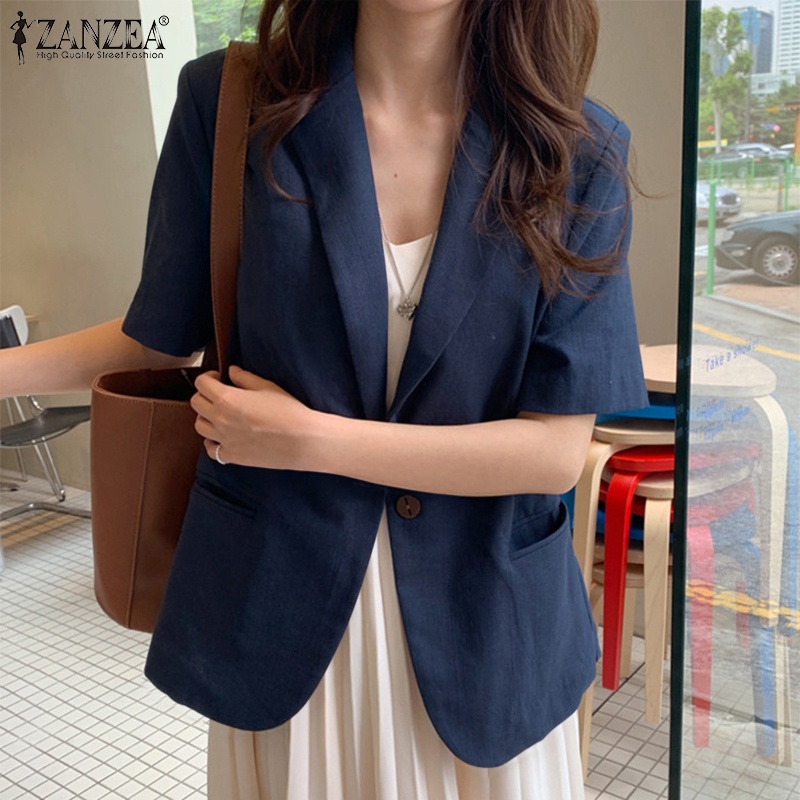 Áo khoác Zanzea tay ngắn thời trang Hàn Quốc xinh xắn dành cho nữ | BigBuy360 - bigbuy360.vn