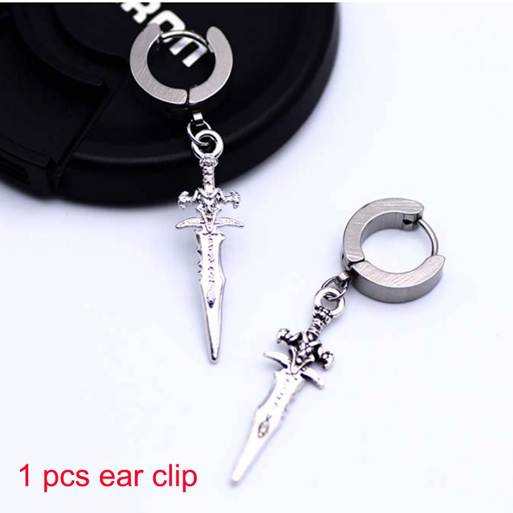 Khuyên Tai Dáng Dài Hình Mũi Tên / Cây Thánh Giá Bằng Thép Không Gỉ Nhiều Màu Thời Trang Cho Nam Và Nữ