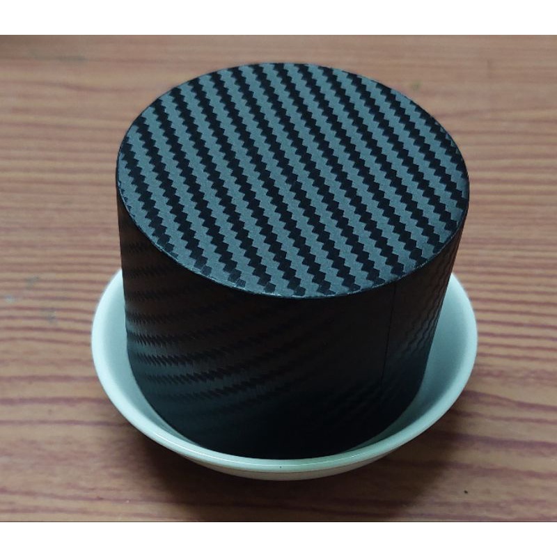 nắp lắc tài xỉu/xí ngầu bọc decal 3d đen nhám/nắp tài xỉu bọc decal 3d nhám tặng dĩa lắc
