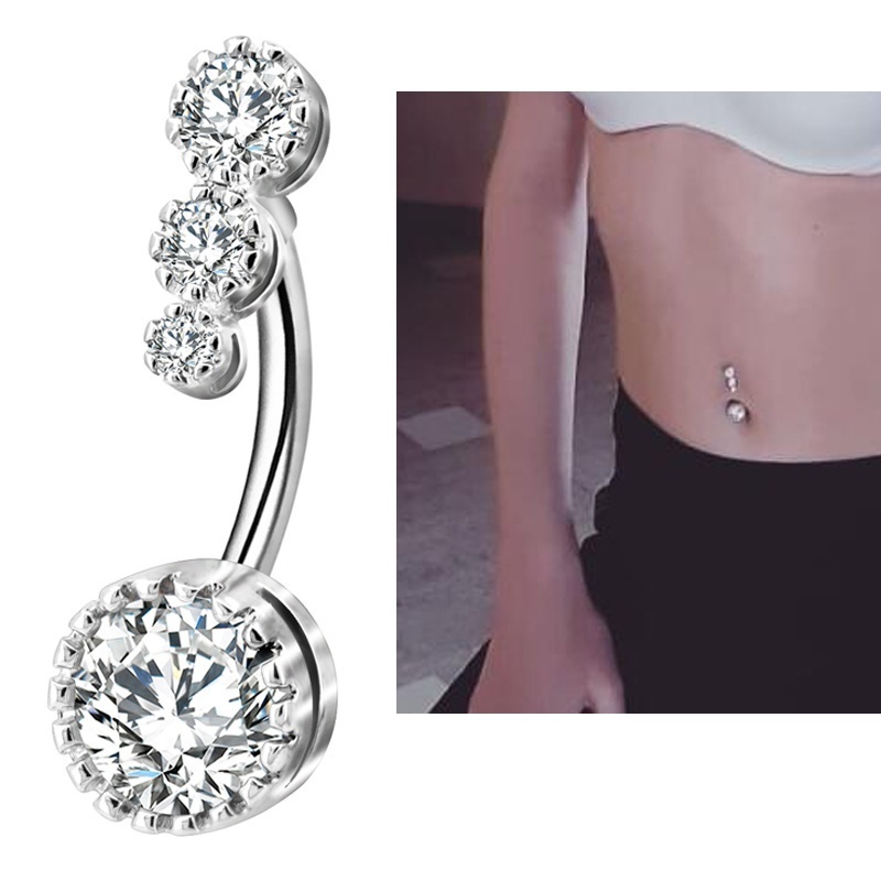 Khuyên Rốn Đính Đá Lấp Lánh Thời Trang Cho Nữ