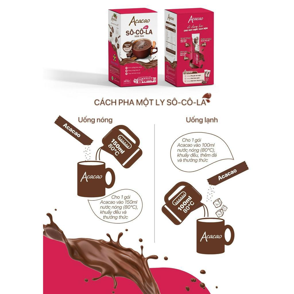Combo 2 hộp bột Sô Cô La VỊ SỮA DỪA và NGUYÊN BẢN thơm béo ngọt ngào TỐT CHO TIÊU HÓA