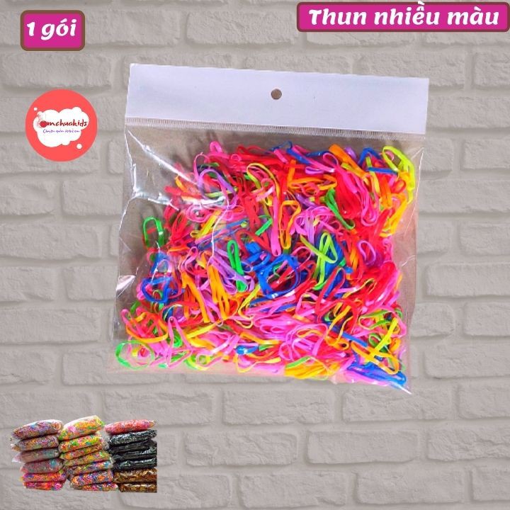 Thun cột tóc nữ 50g- Thun cột tóc nhiều màu - tiện dụng, mang theo dễ dàng - Tomchuakids.