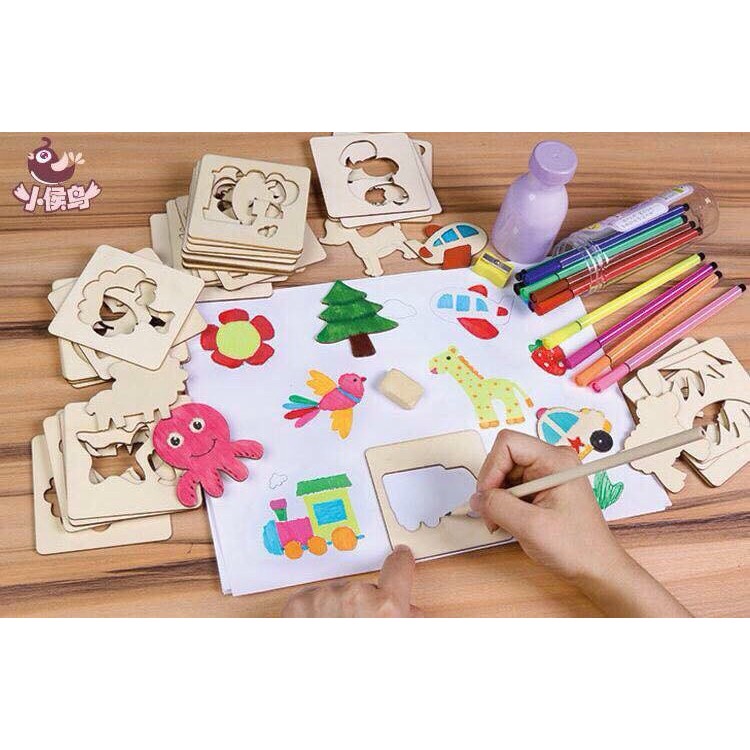 Bộ 50 khuôn vẽ thỏa sức sáng tạo cho bé