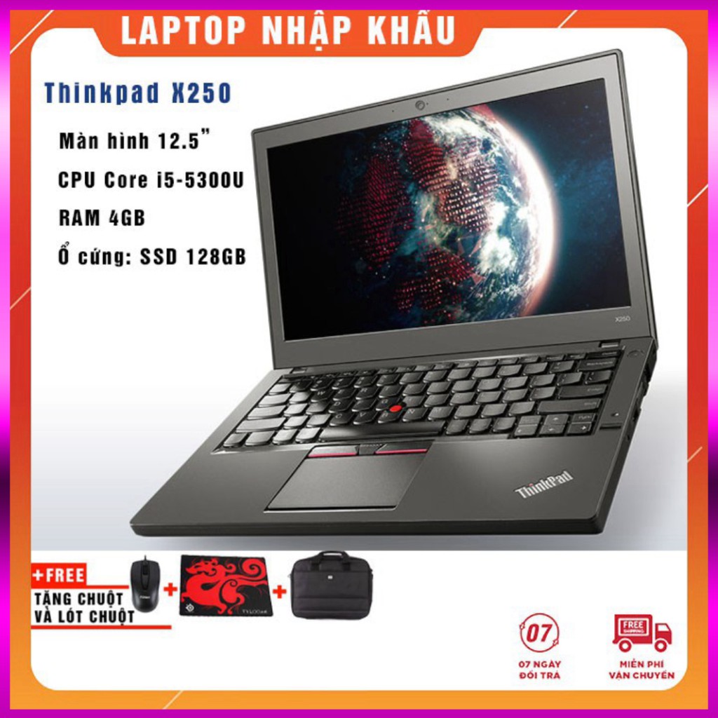 FREE SHIP Laptop Lenovo ThinkPad X250 Core i5 - Hàng Nhập Khẩu Từ Mỹ, Nhật Bản ....!