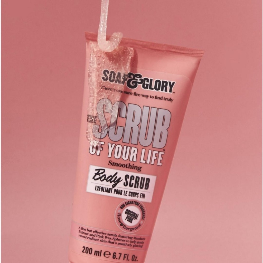 Tẩy da chết toàn thân Soap and Glory Flake Away / The Scrub Of Your Life Body Scrub Smoothing Body Buffer (200ml)