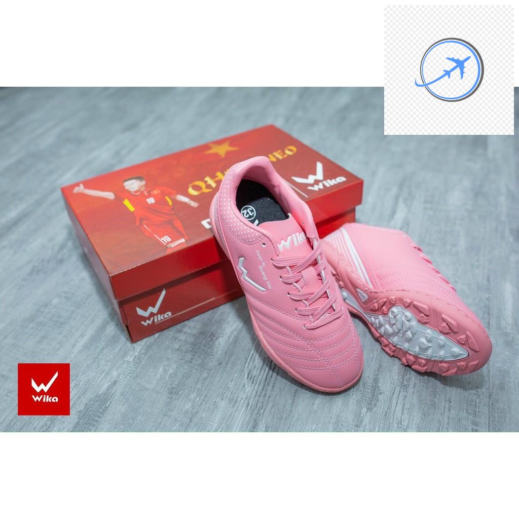 Giày Chính Hãng wika Quang Hải 19 khâu full đế màu hồng TF - playsoccer.store #