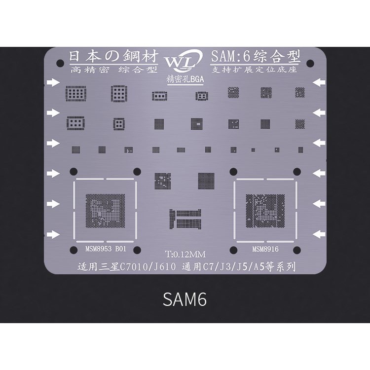 VỈ LÀM CHÂN IC SAMSUNG TỪ VỈ 1-11