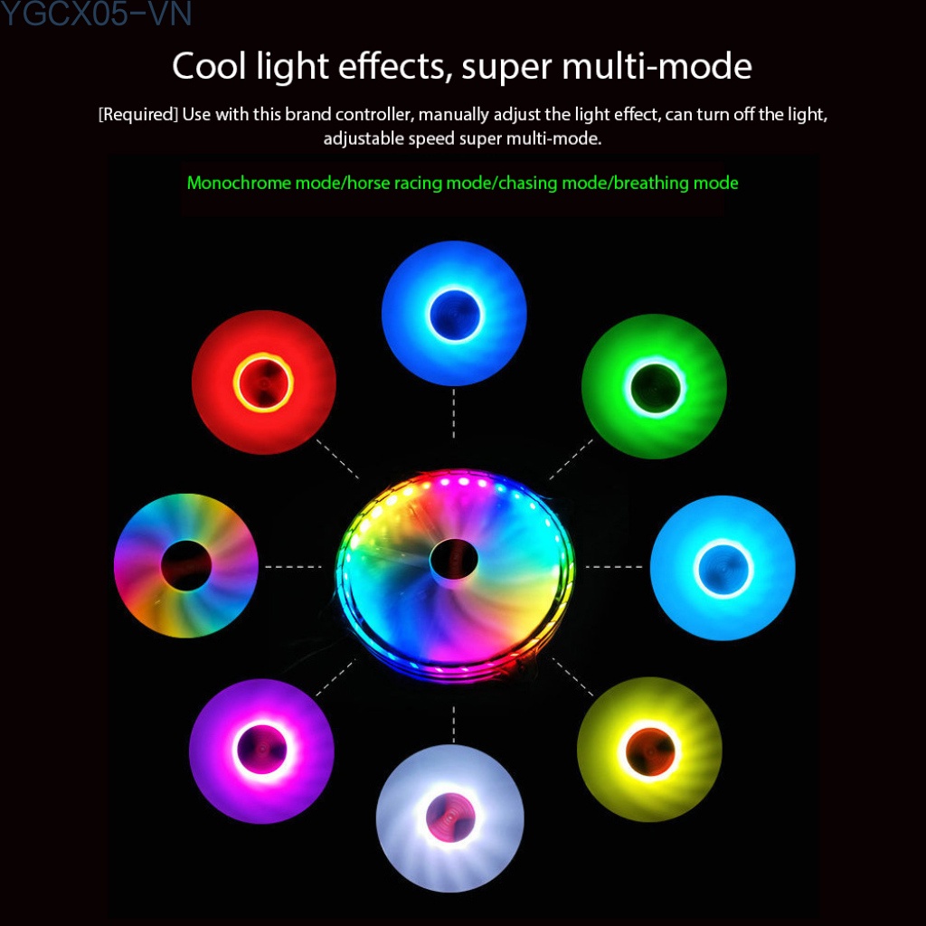 Quạt Tản Nhiệt 11 Cánh Màu Rgb Cỡ Lớn Không Gây Tiếng Ồn Kèm Điều Khiển Từ Xa Tiện Dụng | BigBuy360 - bigbuy360.vn