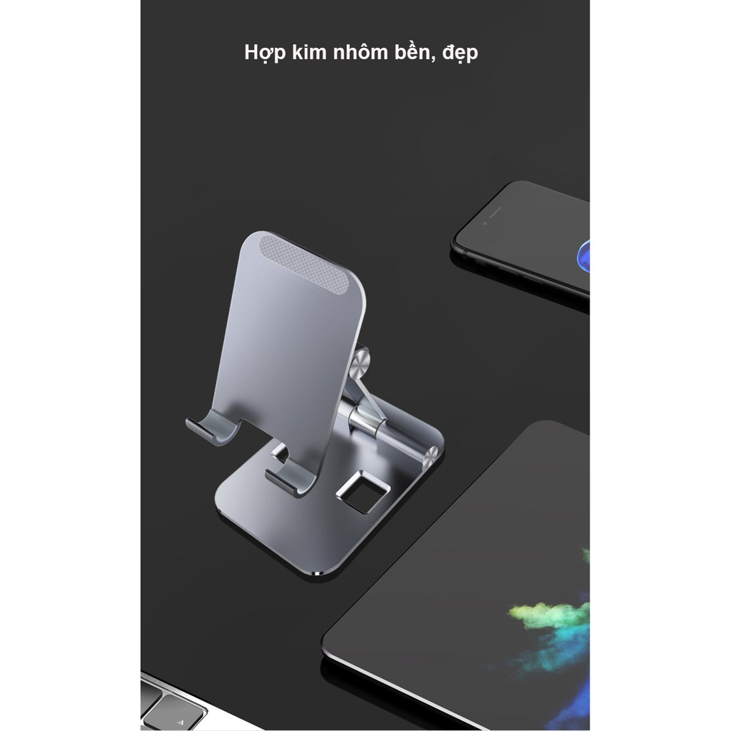 Giá Đỡ Điện Thoại, Máy Tính Bảng Chất Liệu Thép Không Gỉ Hợp Kim Nhôm Gập Hai Chỗ Cao Cấp. Hàng Chính Hãng Tamayoko T002