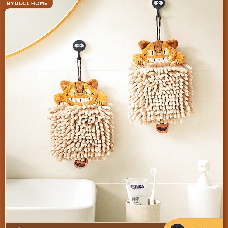Dreamerhouse Khăn Lau Tay Bằng Vải Chenille Siêu Thấm Hút Phong Cách Hoạt Hình Dễ Thương Cho Nhà Bếp Phòng Tắm
