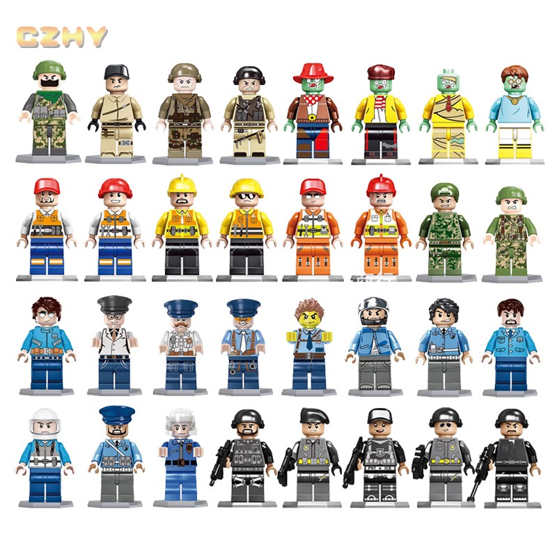 Đồ Chơi Lắp Ráp Lego Mô Hình Cảnh Sát Lính Cứu Hỏa Quân Đội Ninja Dành Cho Bé