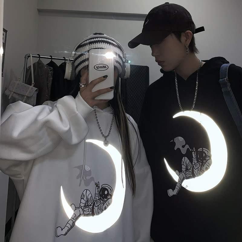 Áo hoodie nam nữ🌼áo khoác nam nữ phi hành gia mặt trăng(video ảnh thật)