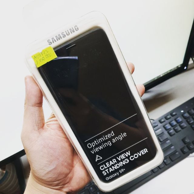 Samsung clear view standing cover for S9+ màu Đen 98%