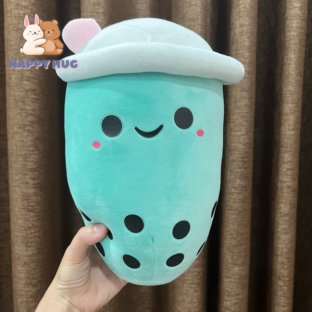 Đồ chơi nhồi bông hình cốc trà sữa size 30/35 cm dễ thương, thú bông ôm nằm - Happy Hug