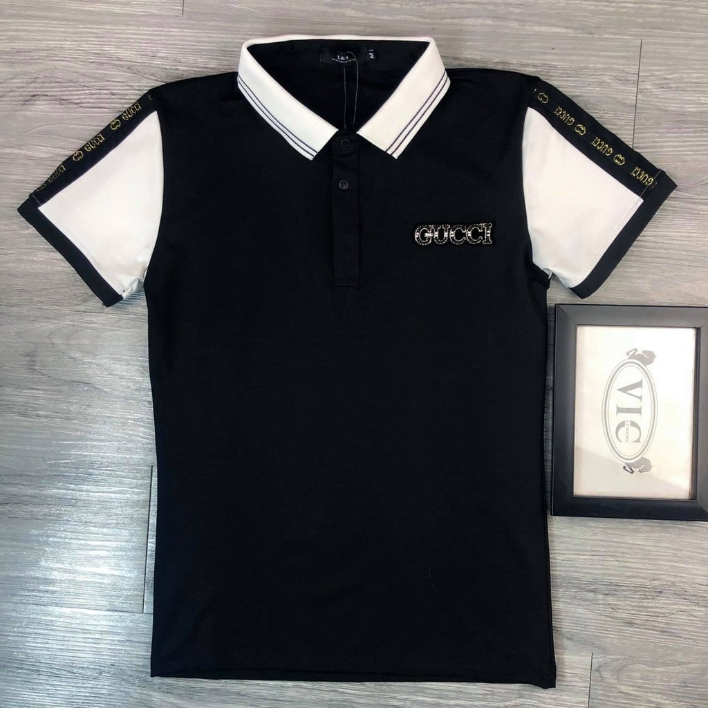 Áo thun Polo Nam G*UC 1 cổ bẻt bo viền 100% chất Cotton mát, co dãn cực tốt, không nhăn Basic 2021