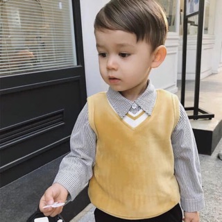 Áo gile nhung bé trai