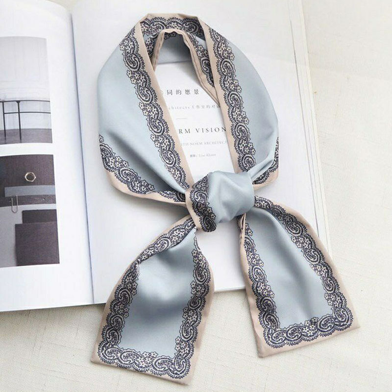 Khăn Choàng Cổ Vải Lụa Mỏng Thời Trang Xuân Thu Dễ Phối Đồ Cho Nữ