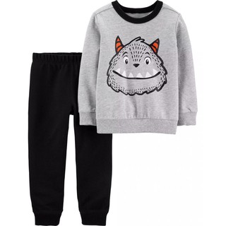 Bộ nỉ bé trai carter’s khủng long xám