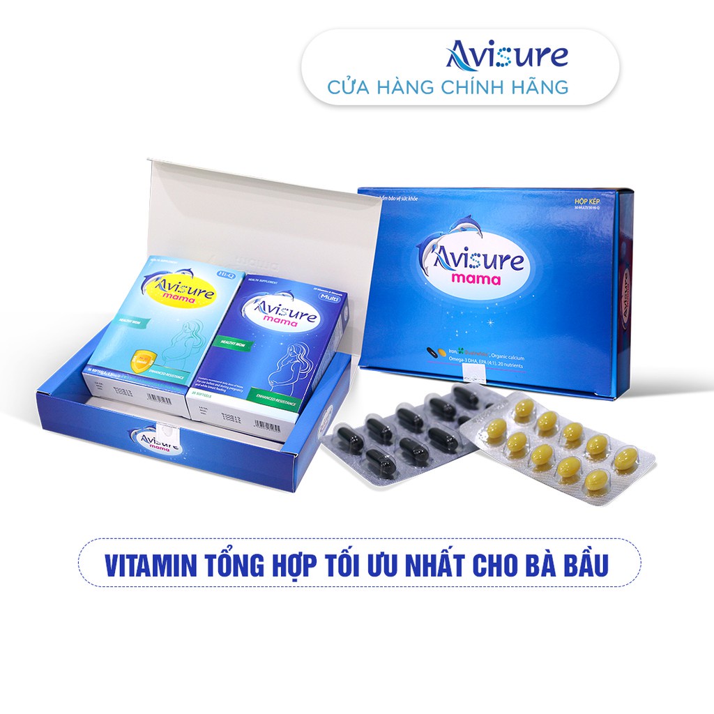 Viên uống Avisure mama - Bổ sung DHA, EPA, các Vitamin, khoáng chất cần thiết trước và sau sinh - Vitamin tổng hợp