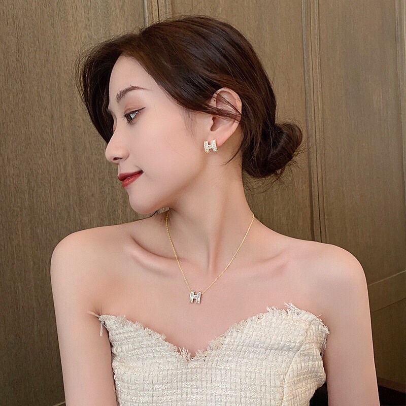 𝗗𝗮̂𝘆 𝗰𝗵𝘂𝘆𝗲̂̀𝗻 titan chữ H không gỉ full đá bagguet siêu sáng Kami
