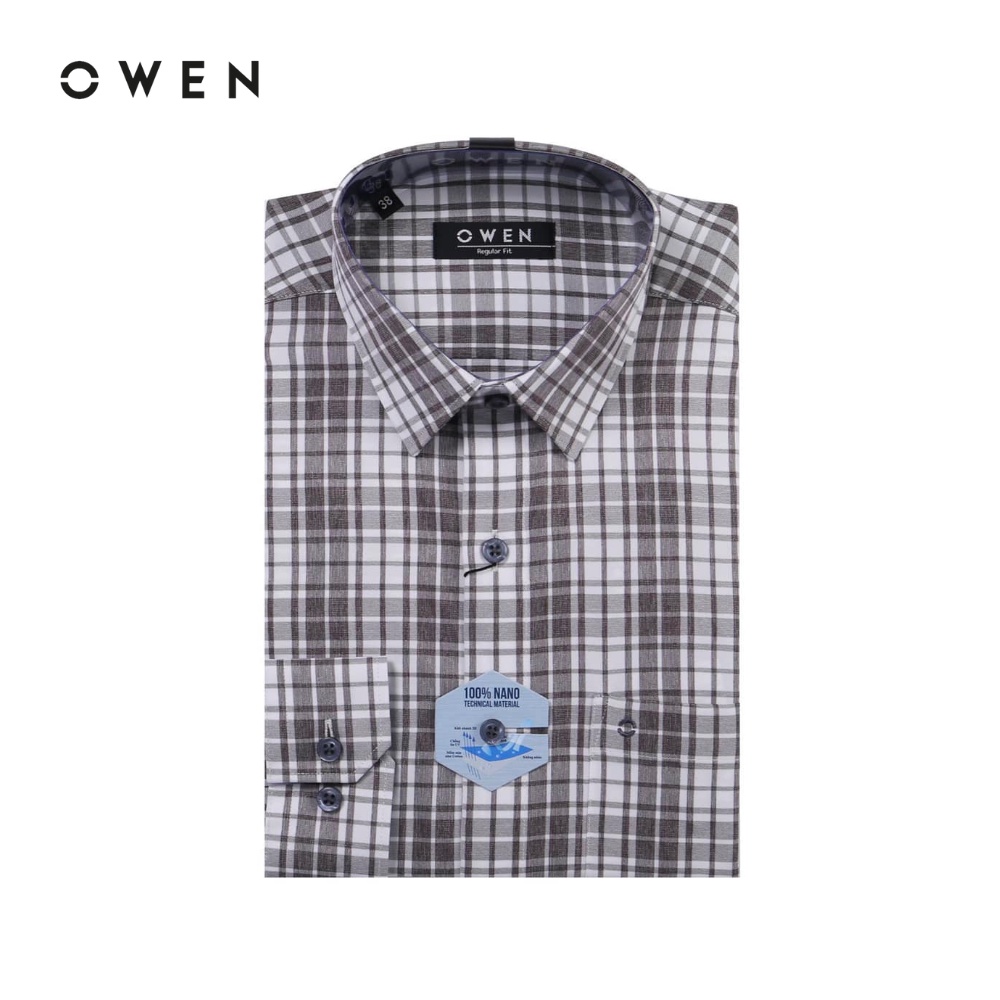 Áo Sơ Mi Dài Tay Nam Owen Nano màu caro Regularfit - AR20930DT