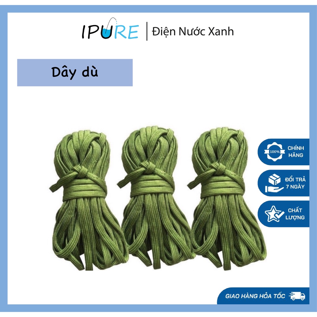1 kg Dây Dù Xanh DẸP/ TRÒN Bóng Loại tốt nhiều kích thước - DNX IPURE