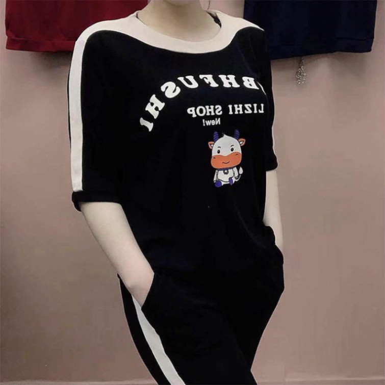 [RẺ VÔ ĐỊCH]Bộ đồ nữ mặc nhà cực xinh, Bigsize 45-85kg mặc thoải mái
