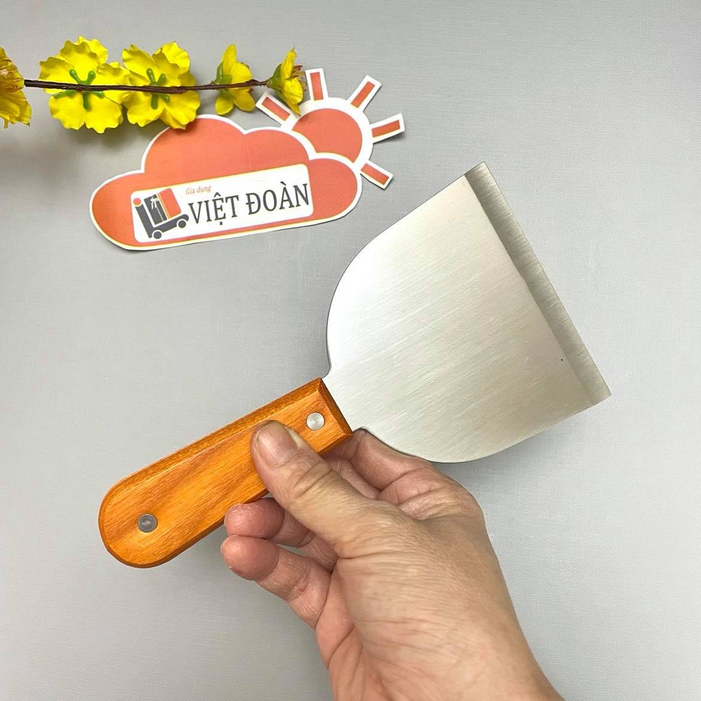 Xẻng Xúc Bánh INOX DÀY - CÁN GỖ CAO CẤP- Đồ dùng làm bánh, kem cuộn, pizza , dụng cụ nhà bếp đa năng