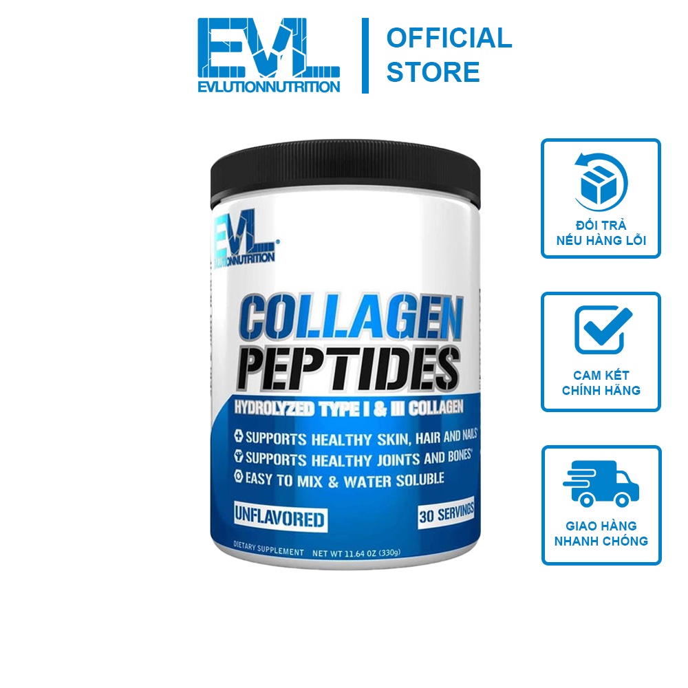 Bột Uống Giúp Đẹp Da Mượt Tóc Trẻ Hóa Evlution Collagen Peptide 30 Lần Dùng