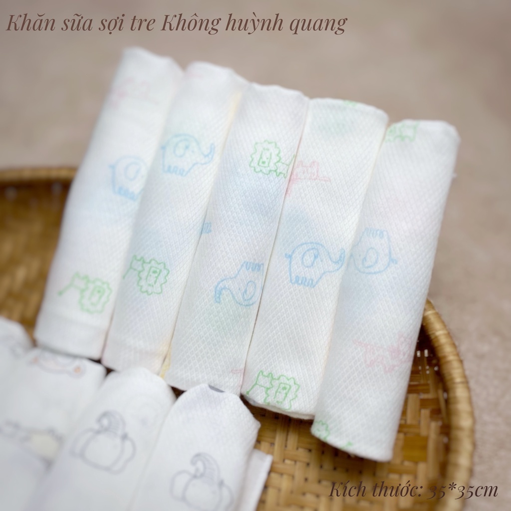 Khăn sữa sợi tre Hàn Quốc 35x 35cm, khăn sữa KHÔNG HUỲNH QUANG BnM