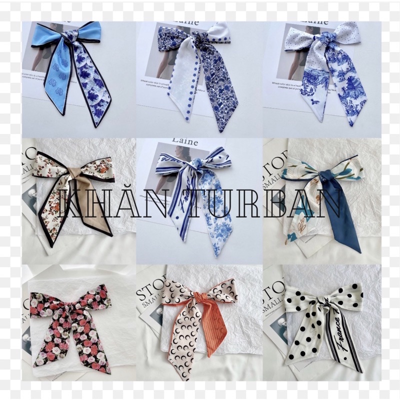 Khăn cột tóc khăn quấn túi polyester size 6x95cm