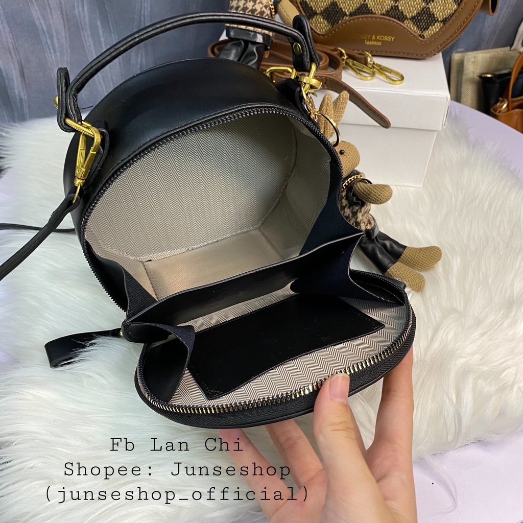 Túi dáng hộp kèm thỏ size 20cm cực xinh