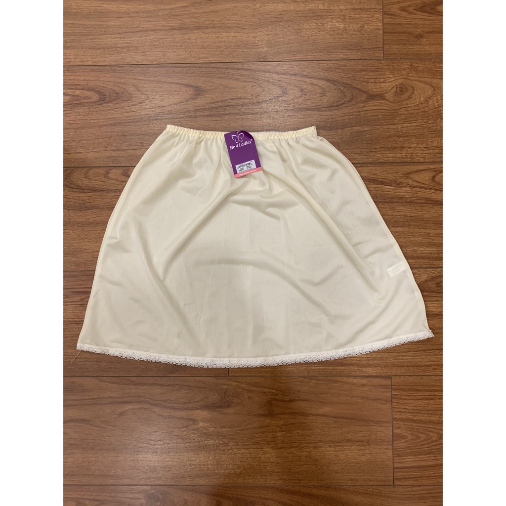 Chân váy ren lưng thun / Váy lót nữ dáng ngắn, thiết kế vải satin, kiểu cạp chun, thuần màu sắc chống Trong Suốt Váy | BigBuy360 - bigbuy360.vn