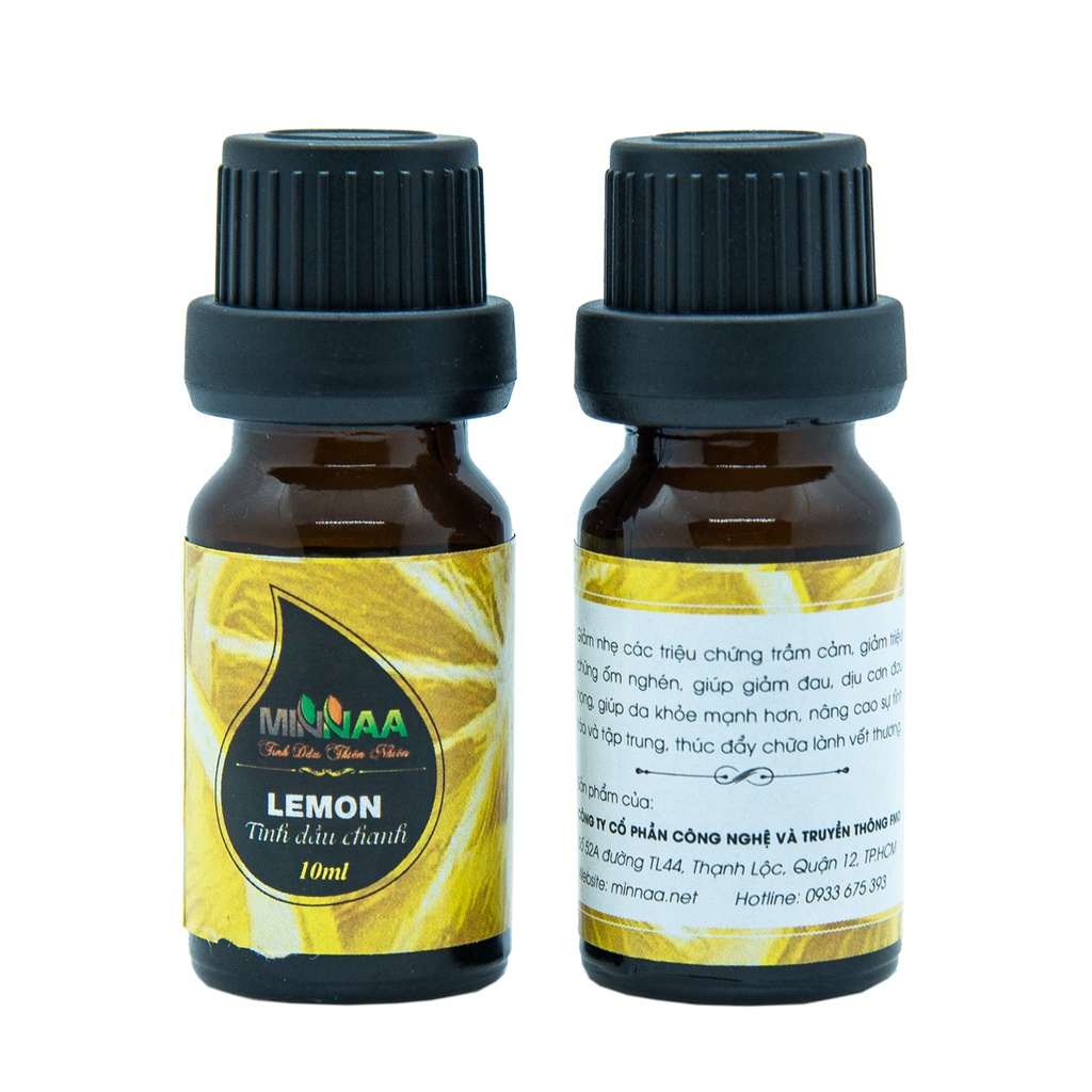 Tinh dầu xông phòng hương Chanh 10ml, Tinh dầu thiên nhiên Minnaa