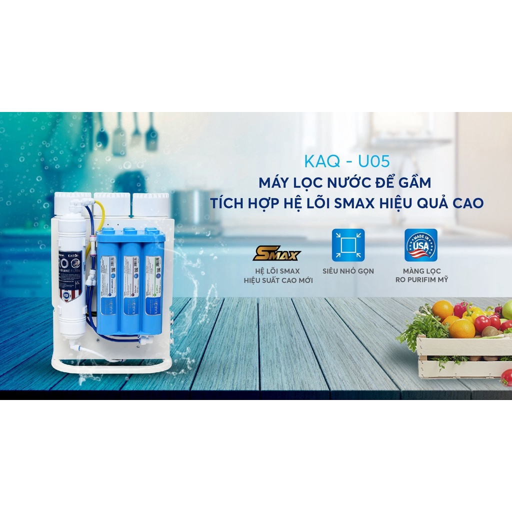 Máy lọc nước không tủ để gầm Karofi Slim S-s038, KAQ-U03, KAQ-U05, KAQ-U95