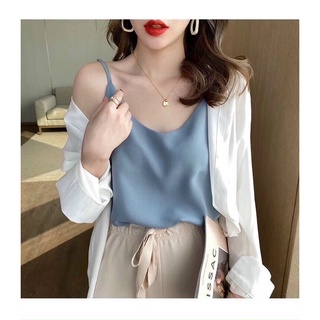 Áo 2 dây voan lụa phối đồ cực xinh