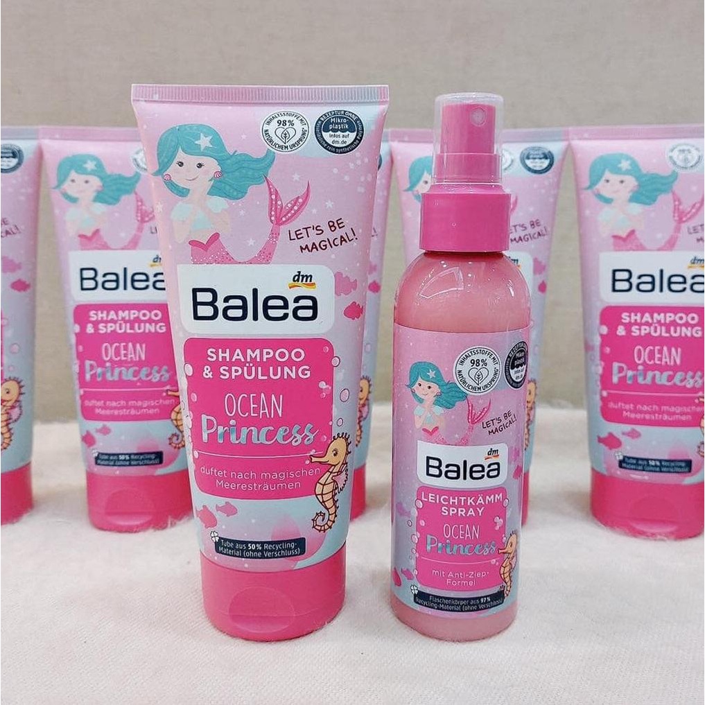 Xịt dưỡng mượt tóc trẻ em Balea Leichtkammspray Little Princess 150 ml -hàng Đức-Mẹ và Bé Unmei