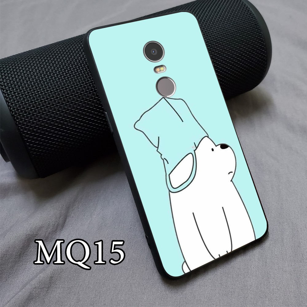 ỐP ĐIỆN THOẠI XIAOMI  REDMI NOTE 4/NOTE 4X-REDMI 5 -REDMI 5 PLUS- REDMI NOTE 3 IN HÌNH GẤU TRẮNG MẬP CUTE GIÁ R