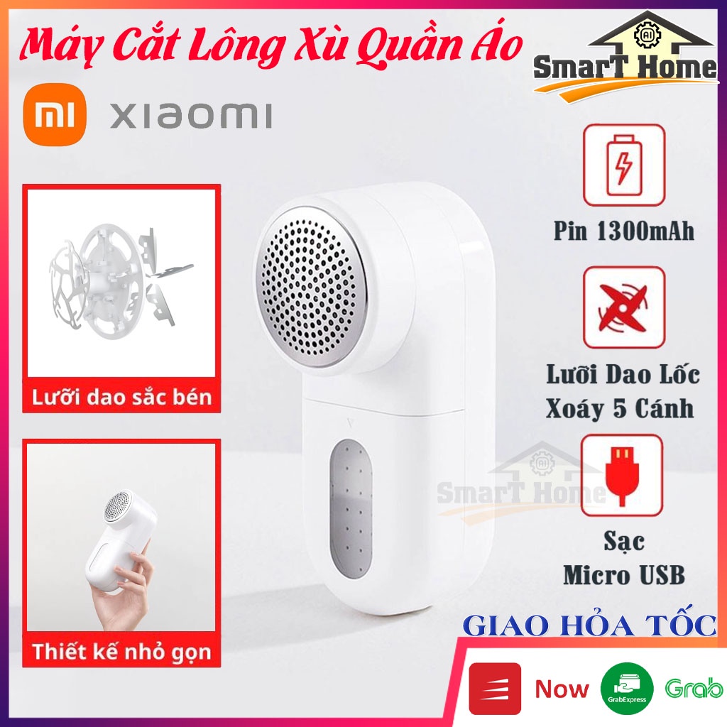 Máy cắt lông xù quần áo Xiaomi Mijia MQXJQ01KL - Cắt lông xù quần áo pin dung lượng cao 1300mAh thiết kế 5 lưỡi dao