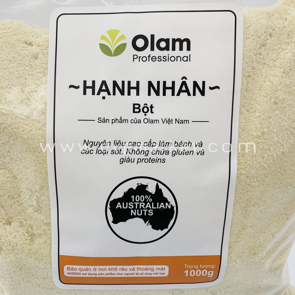 Hạnh nhân bột Olam 1kg - Không chất bảo quản, Nhập khẩu từ Úc