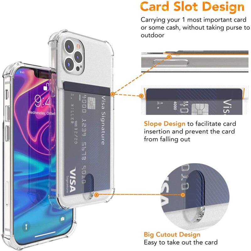 Ốp Lưng Iphone Có Ngăn Đựng Thẻ Slim Wallet Chống Sốc Cho Iphone 12 Pro Max 11 Pro Max Xs Max 7 Plus 8 Plus Njoyshop