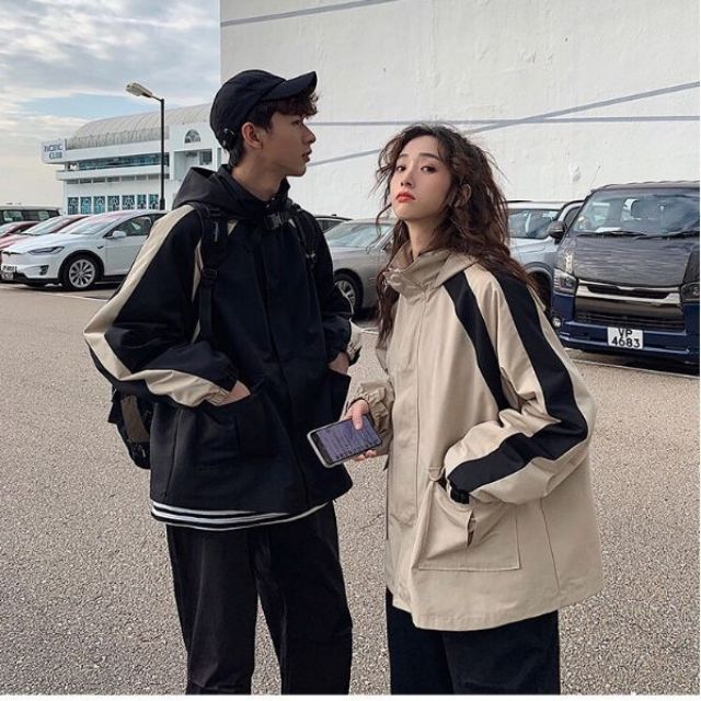 [Mã WASTMAY giảm 15% tối đa 30K đơn 150K] [Giá siêu rẻ] Áo khoác kaki nam nữ form rộng sọc bảng to