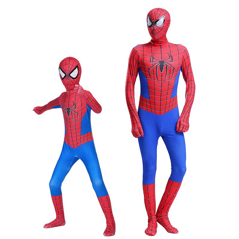 Bộ Đồ Hóa Trang Người Nhện Màu Đỏ Đen Cho Bé Dịp Halloween