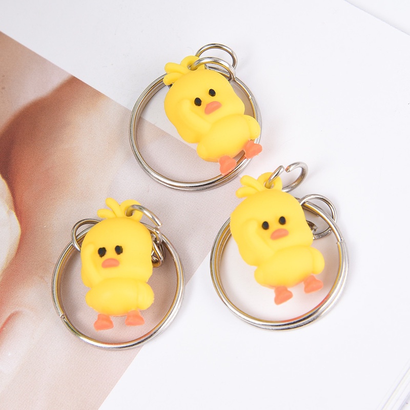 1 Móc Chìa Khóa Silicon Hình Chú Vịt Nhảy Múa Hoạt Hình Vui Nhộn