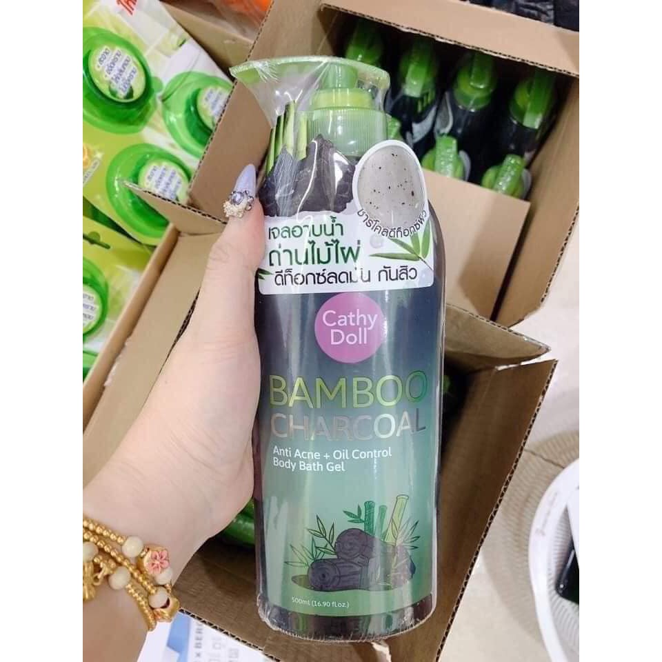 Sữa Tắm than tre cao cấp Bamboo Charcoal trị mụn lưng kiềm dầu 500ml _Thái Lan | BigBuy360 - bigbuy360.vn